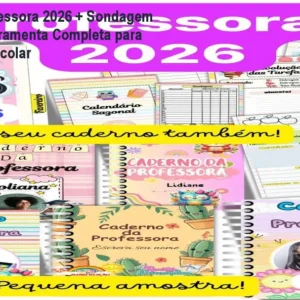 Caderno da Professora 2026 + Sondagem Diagnóstica: Ferramenta Completa para Planejamento Escolar
