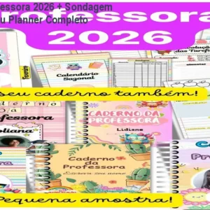Caderno da Professora 2026 + Sondagem Diagnóstica – Seu Planner Completo