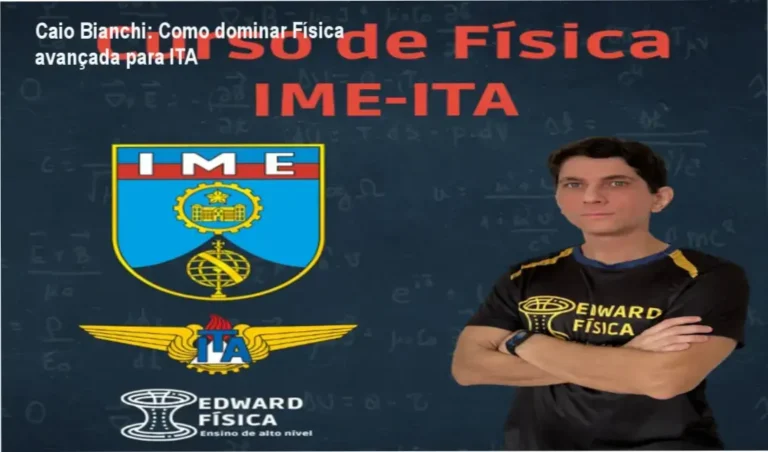 Caio Bianchi apresentando o Curso Completo de Física para alto desempenho em preparação para ITA e Olimpíadas