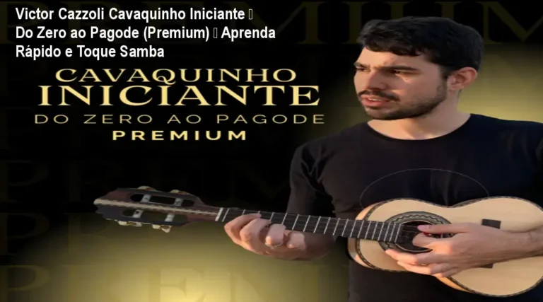 Aluno praticando cavaquinho com método Victor Cazzoli, tocando pagode em casa