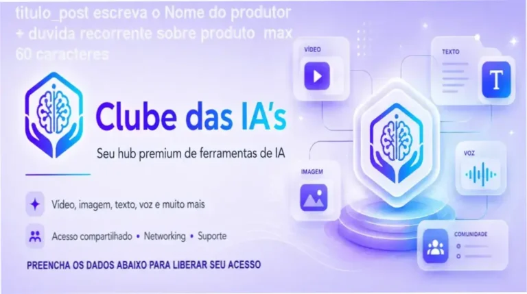 Visão geral do Clube das IA's mostrando integração de várias ferramentas de IA em um único hub.