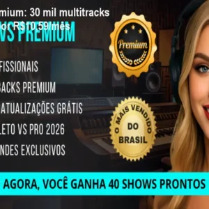 Clube do VS Premium: 30 mil multitracks + curso Reaper por R$10,59/mês