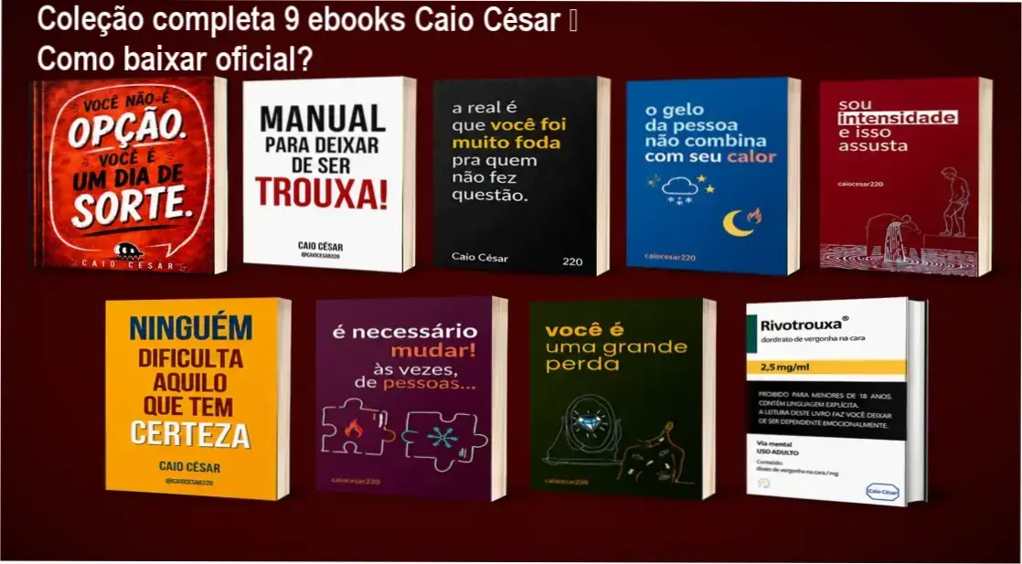 Coleção completa 9 ebooks Caio César – Como baixar oficial?