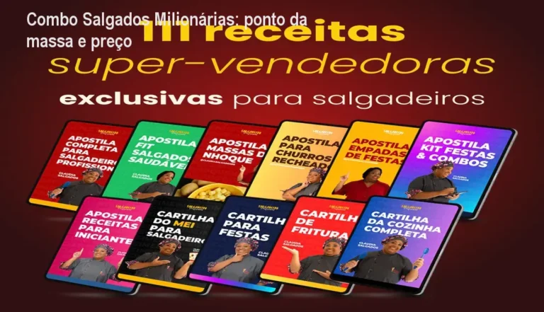 Combo Salgados Milionárias: ponto da massa e preço 4 https://cursoss.com.br/speakai-ingles-facil-por-que-travo-ao-falar-preco/ Apostila digital do Combo de Receitas de Salgados Milionárias mostrando técnicas de ponto de massa para máquinas modeladoras