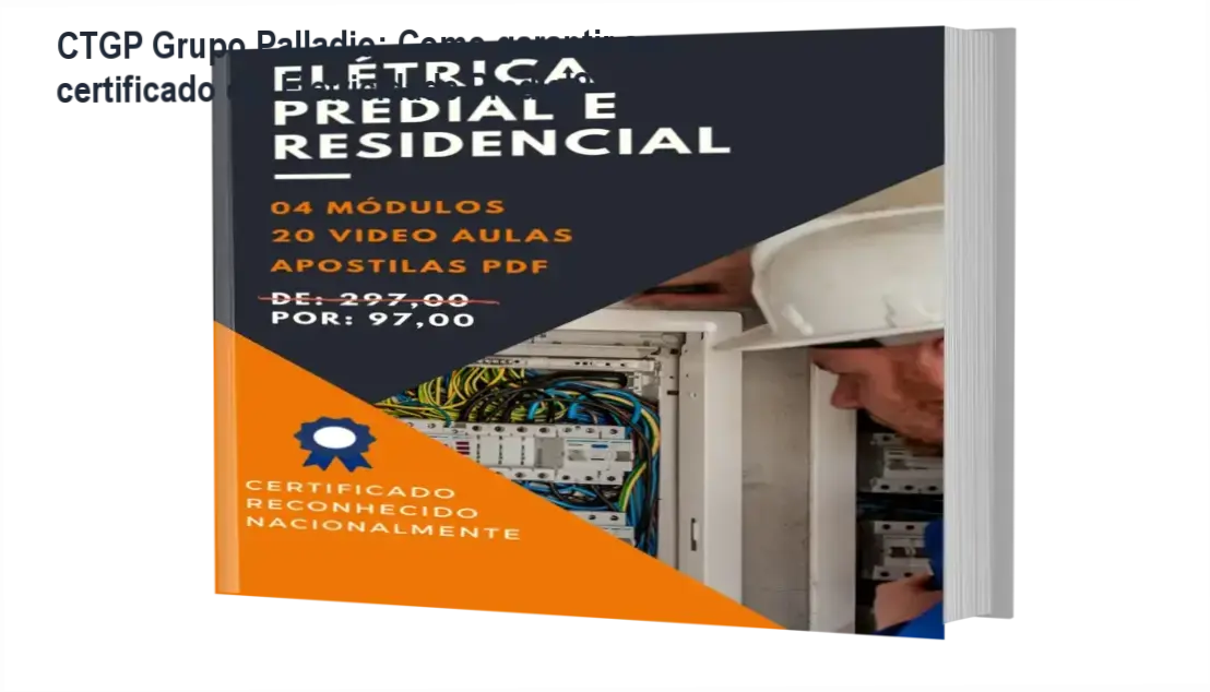 Imagem do curso online de Eletricidade Predial e Residencial da CTGP com certificado incluso