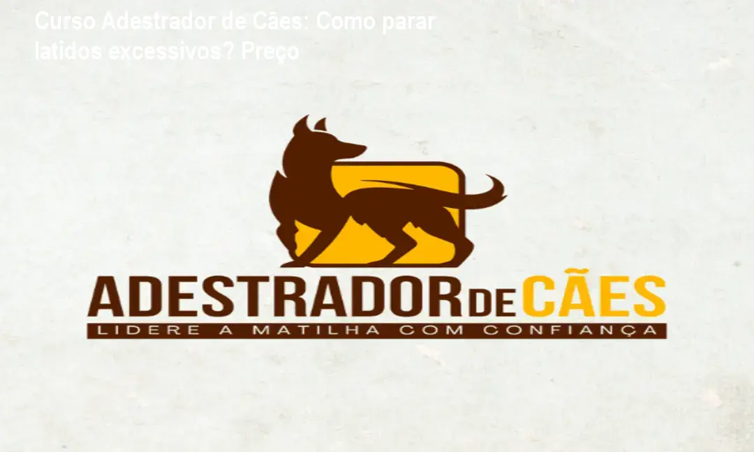 Imagem do Curso Adestrador de Cães mostrando preço acessível e certificado ABED