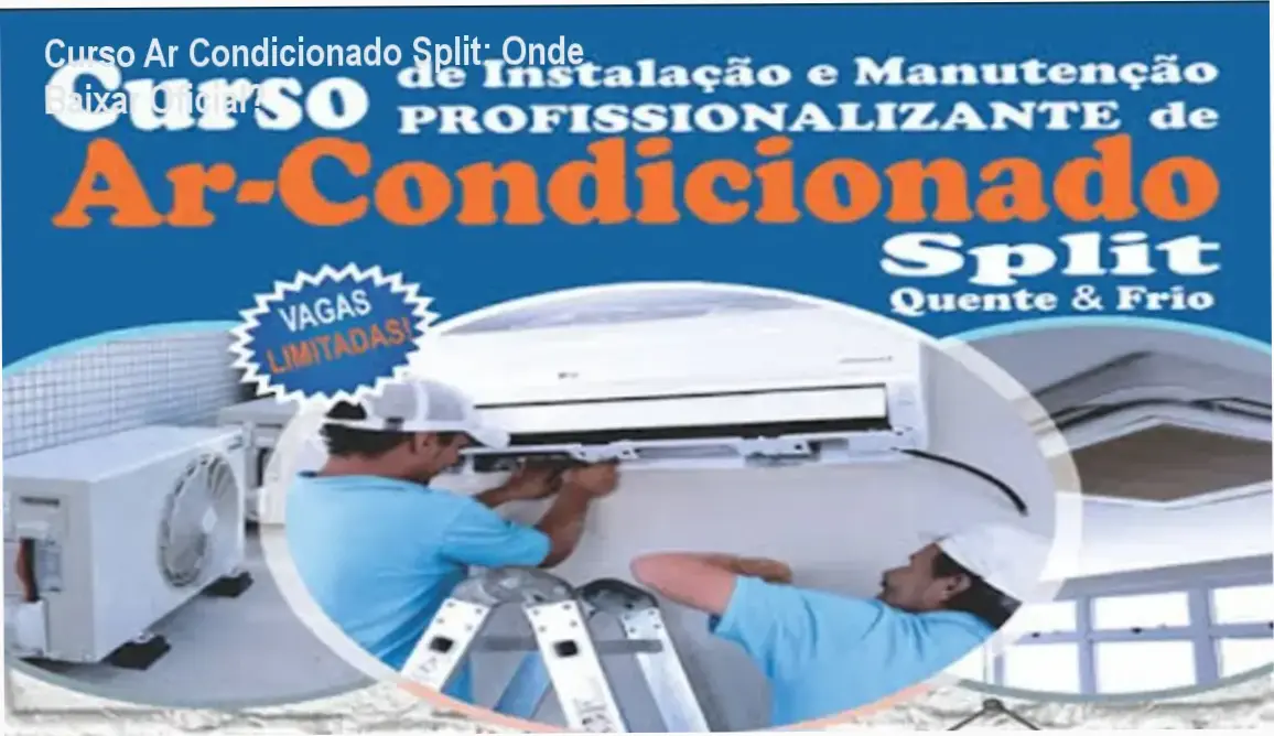 Tela do curso de Ar Condicionado Split mostrando módulo de instalação
