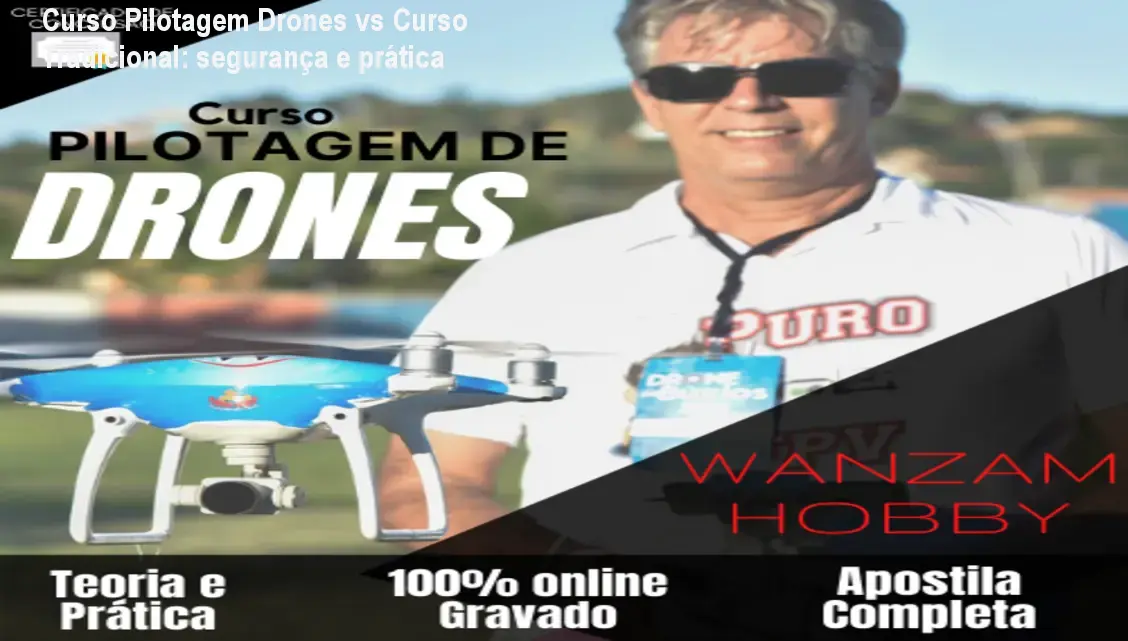 Curso Pilotagem Drones vs Curso Tradicional: segurança e prática 1 https://cursoss.com.br/curso-pilotagem-drones-vs-curso-tradicional-seguranca-pratica/ Aluno praticando voo seguro com drones usando técnicas do Curso Pilotagem de Drones Wanzam