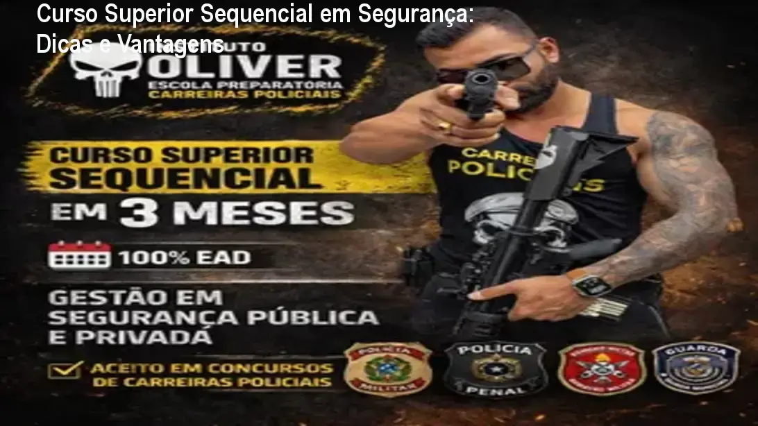 Imagem ilustrando o curso superior sequencial de Segurança Pública e Privada com certificado reconhecido