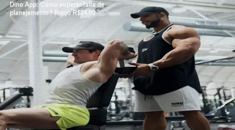 Dino App: Como superar falta de planejamento? Preço R$24,90 5 https://cursoss.com.br/celular-vfx-viral-autor-produtor-adrian-sacomani/ Tela do Dino App mostrando planilha de treino estruturada para evitar falta de planejamento