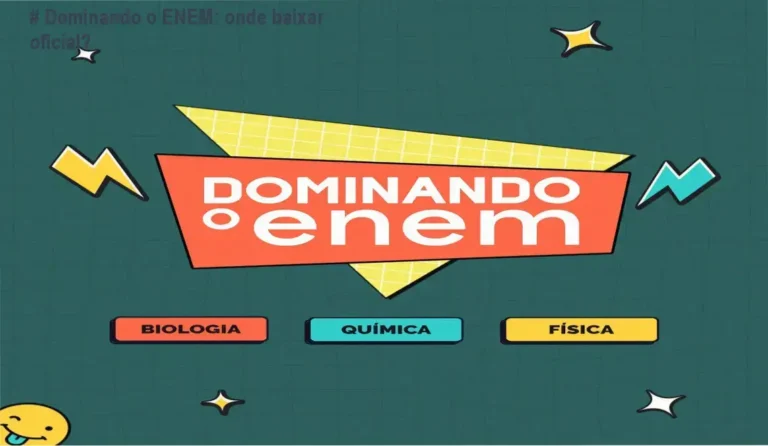 Captura de tela mostrando a página oficial de download do curso # Dominando o ENEM