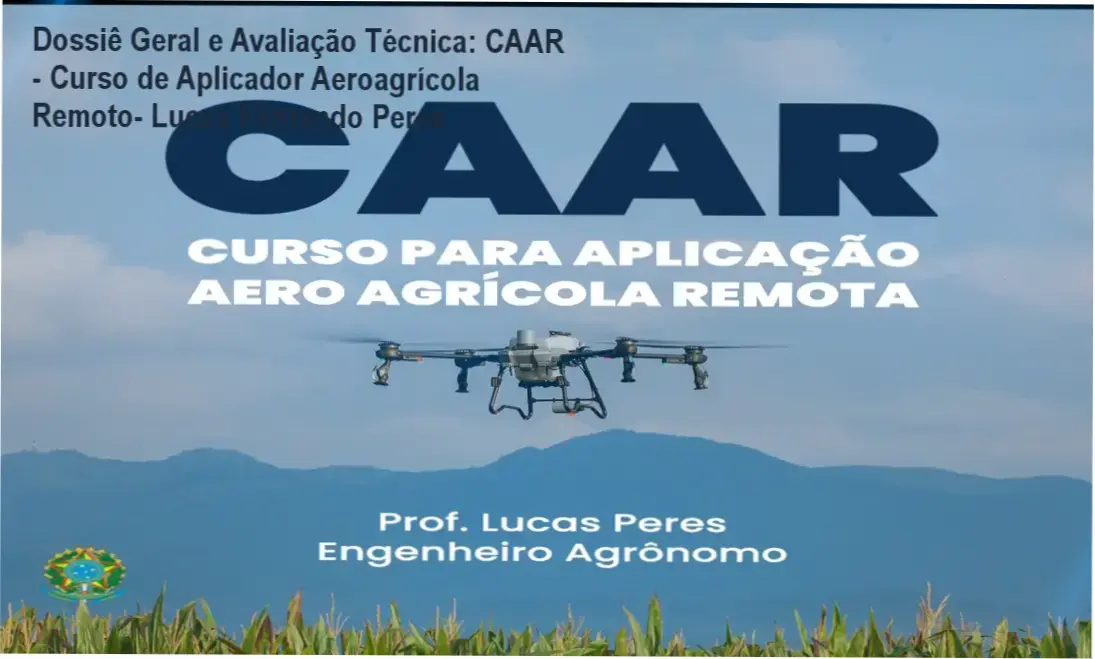 Gráfico de desempenho técnico do ecossistema CAAR - Curso de Aplicador Aeroagrícola Remoto- Lucas Fernando Peres