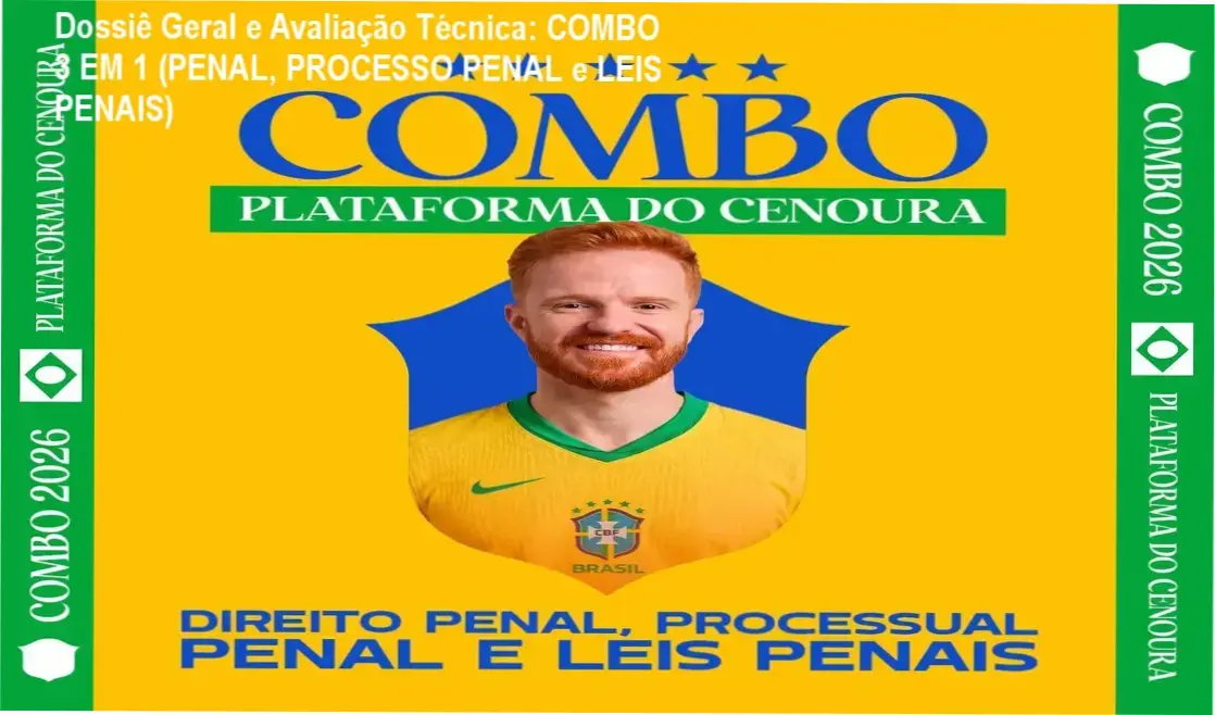 Gráfico de desempenho técnico do ecossistema COMBO 3 EM 1 (PENAL, PROCESSO PENAL e LEIS PENAIS)