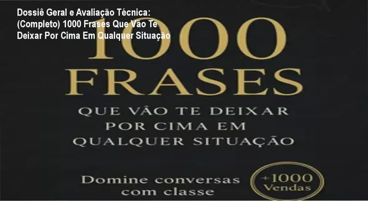 Gráfico de desempenho técnico do ecossistema (Completo) 1000 Frases Que Vão Te Deixar Por Cima Em Qualquer Situação