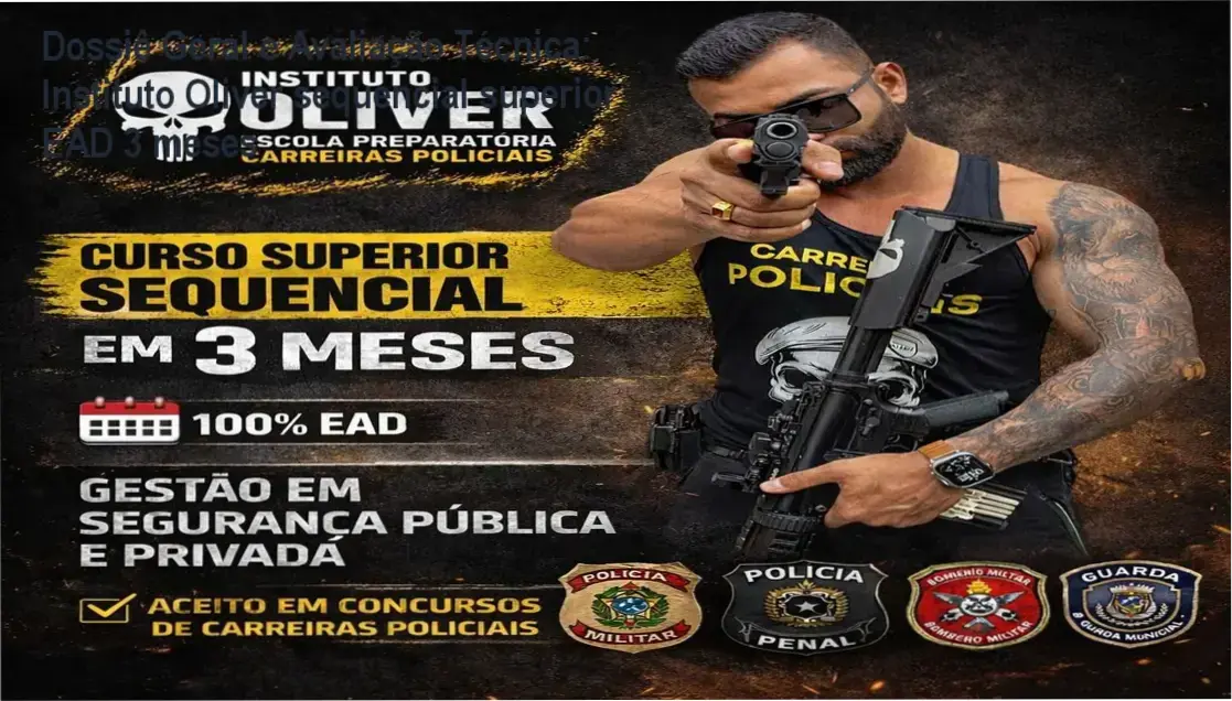 Gráfico de desempenho técnico do ecossistema Instituto Oliver sequencial superior EAD 3 meses