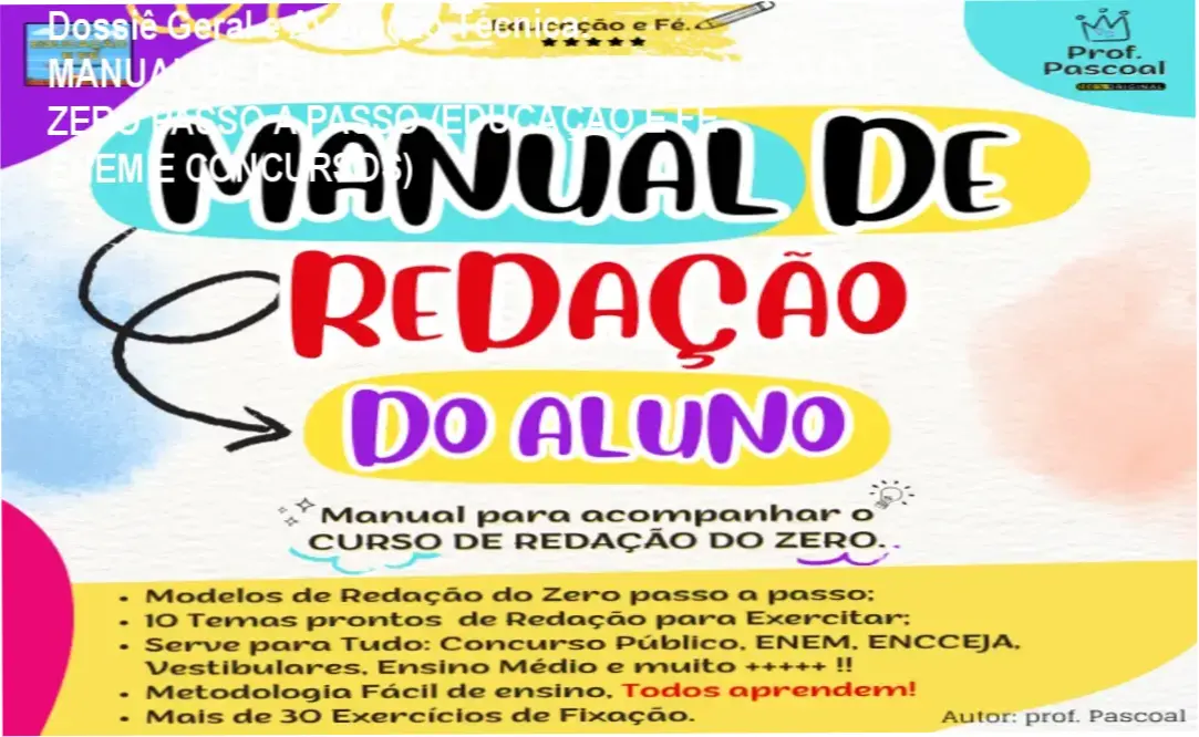 Gráfico de desempenho técnico do ecossistema MANUAL DE REDAÇÃO DO ALUNO - REDAÇÃO DO ZERO PASSO A PASSO (EDUCAÇÃO E FÉ - ENEM E CONCURSOS)