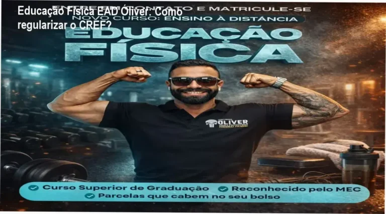 Estudante acessando o portal da Educação Física EAD Óliver para regularizar o registro no CREF