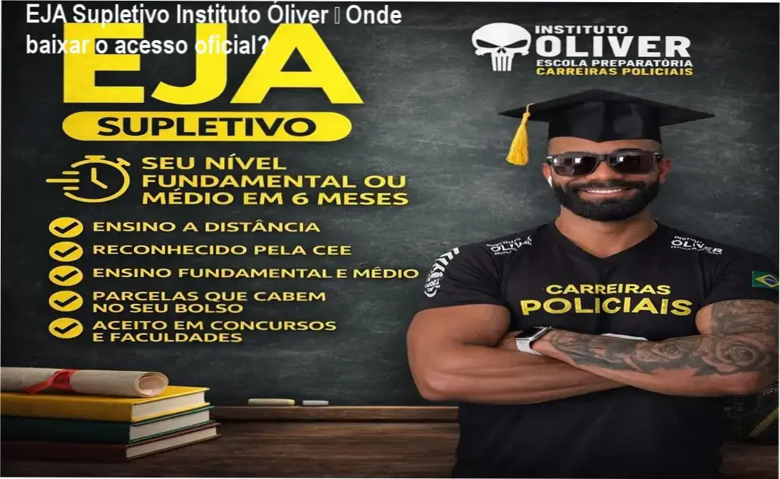 Tela de acesso ao EJA Supletivo Instituto Óliver no site oficial