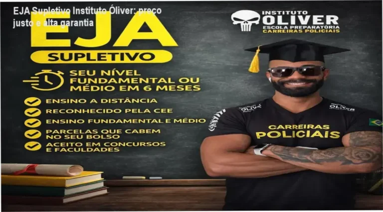 Instituto Óliver – garantia de 7 dias e devolução para o curso EJA Supletivo