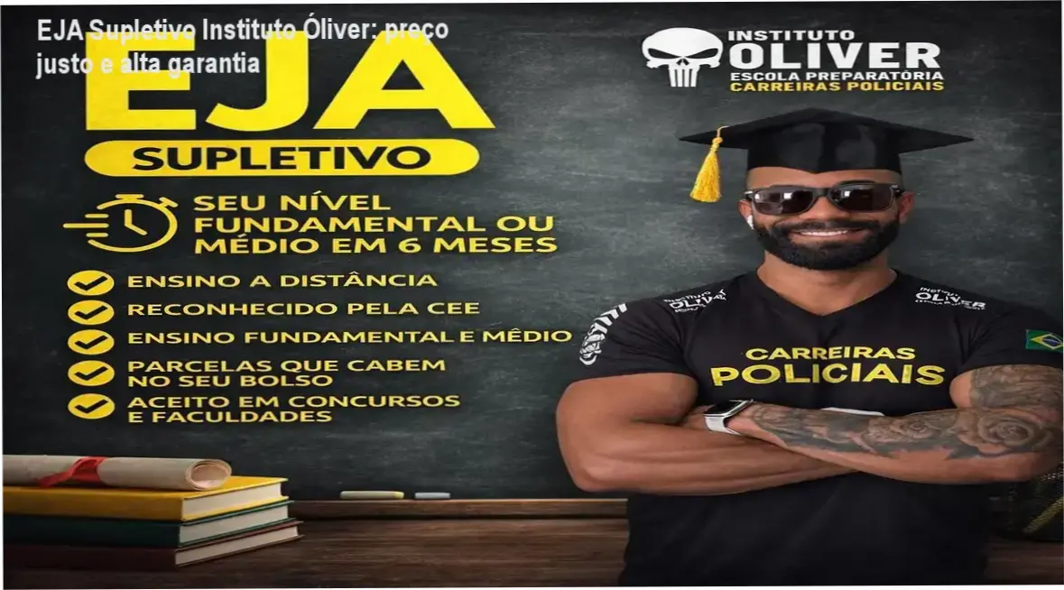Instituto Óliver – garantia de 7 dias e devolução para o curso EJA Supletivo