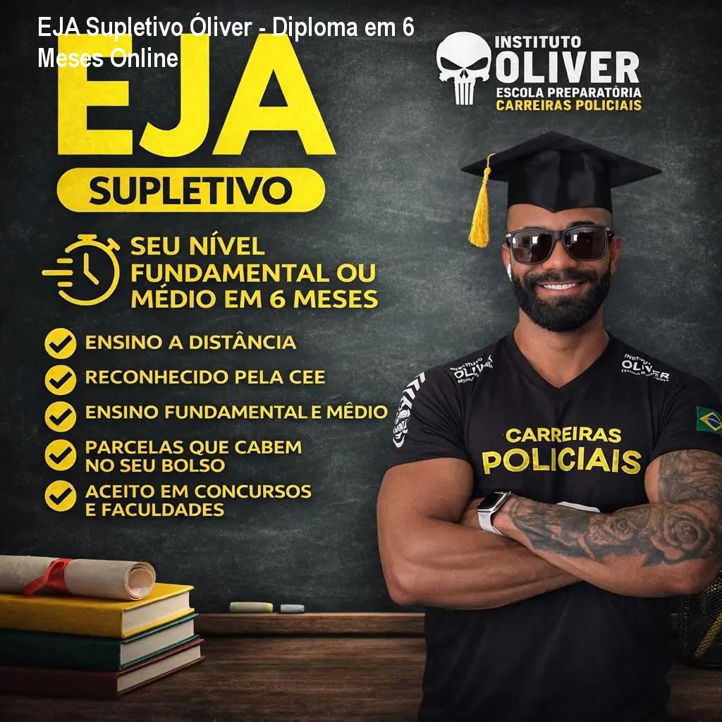 EJA Supletivo Óliver - Diploma em 6 Meses Online 1 https://cursoss.com.br/cursos/eja-supletivo-oliver-diploma-6-meses-online/ EJA Supletivo Óliver - Diploma em 6 Meses Online