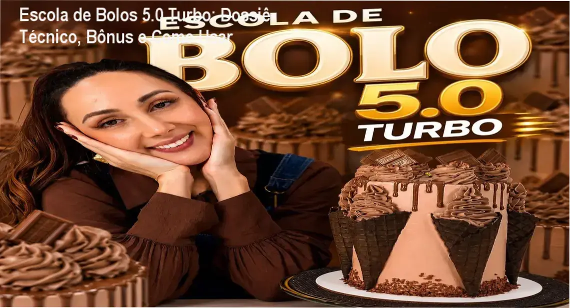 Imagem demonstrando a plataforma da Escola de Bolos 5.0 Turbo com aulas de decoração e vendas