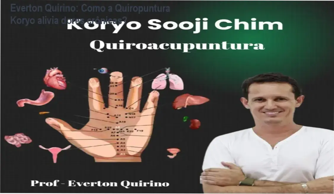 Everton Quirino apresentando a técnica de Quiropuntura Koryo Sooji Chim nas mãos