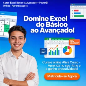 Curso Excel Básico & Avançado + PowerBI Online – Aprenda Agora