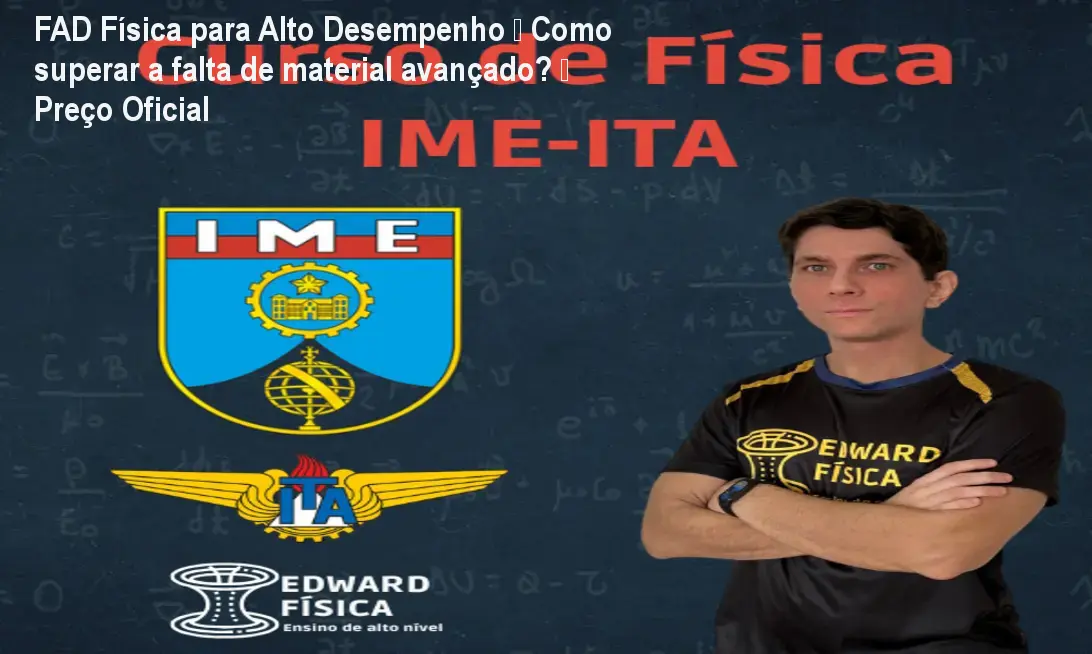 Imagem ilustrando o curso FAD de Caio Bianchi com destaque para aulas ao vivo e material avançado de Física