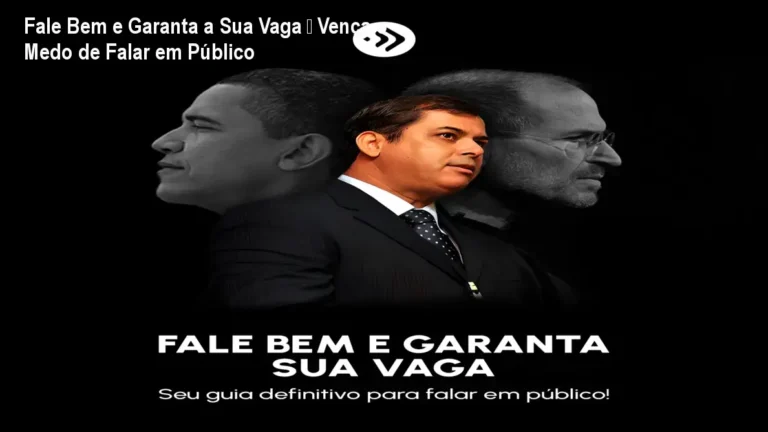 Capa do curso Fale Bem e Garanta a Sua Vaga mostrando confiança ao falar em público