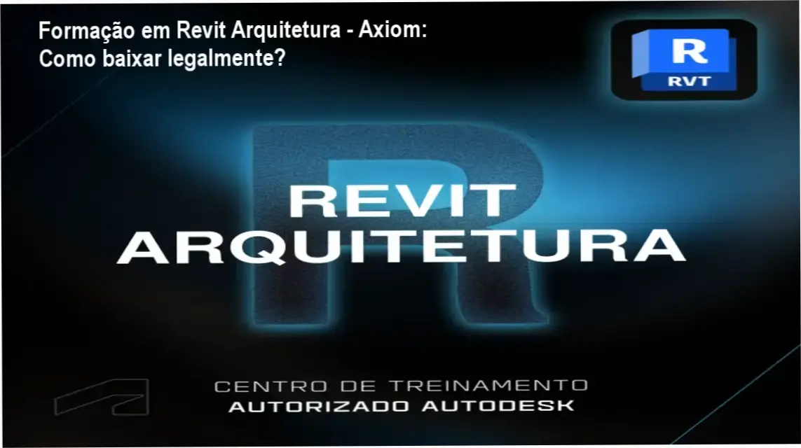 Tela do site oficial mostrando a opção de download da Formação em Revit Arquitetura - Axiom