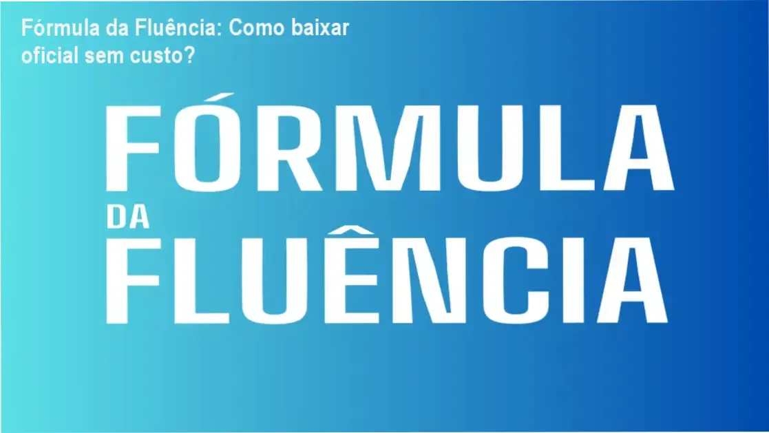 Captura de tela mostrando a página oficial para download do curso Fórmula da Fluência