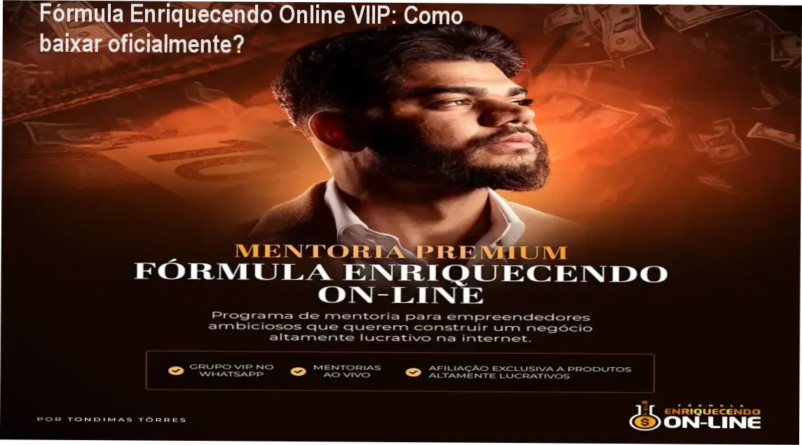 Página de download oficial do Fórmula Enriquecendo Online VIIP mostrando botão de acesso