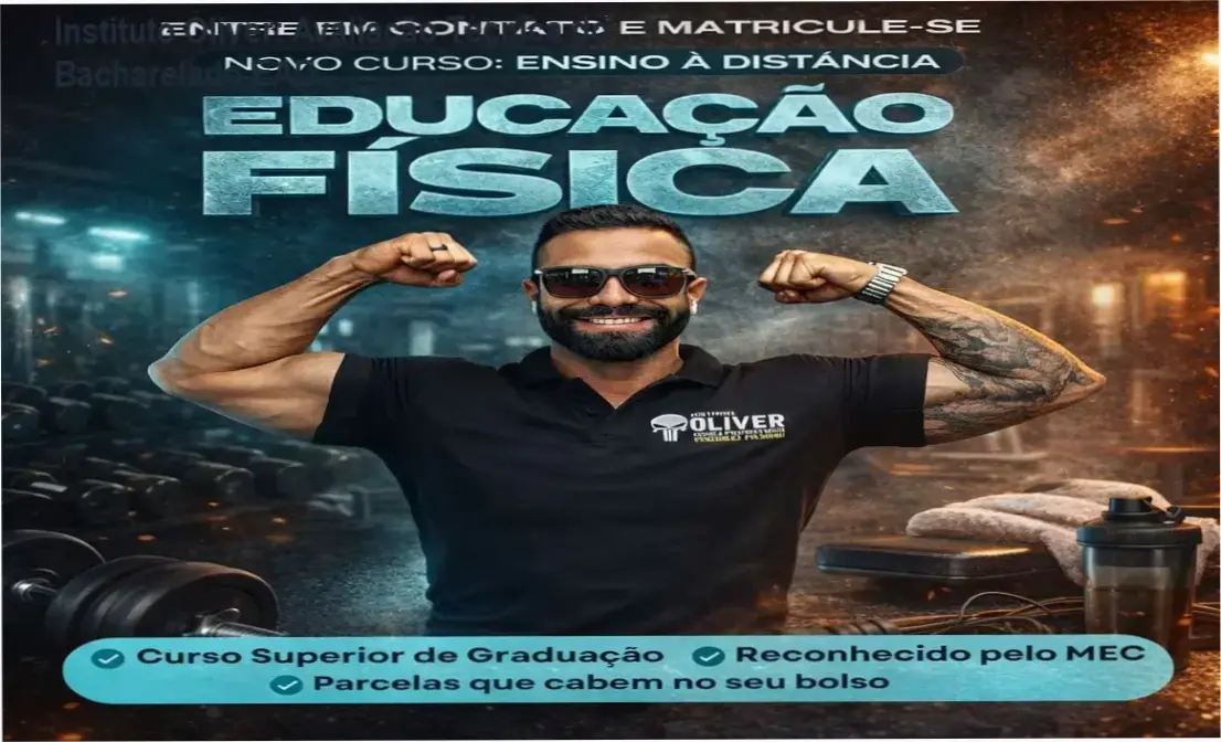 Instituto Óliver oferecendo curso superior de Educação Física totalmente online