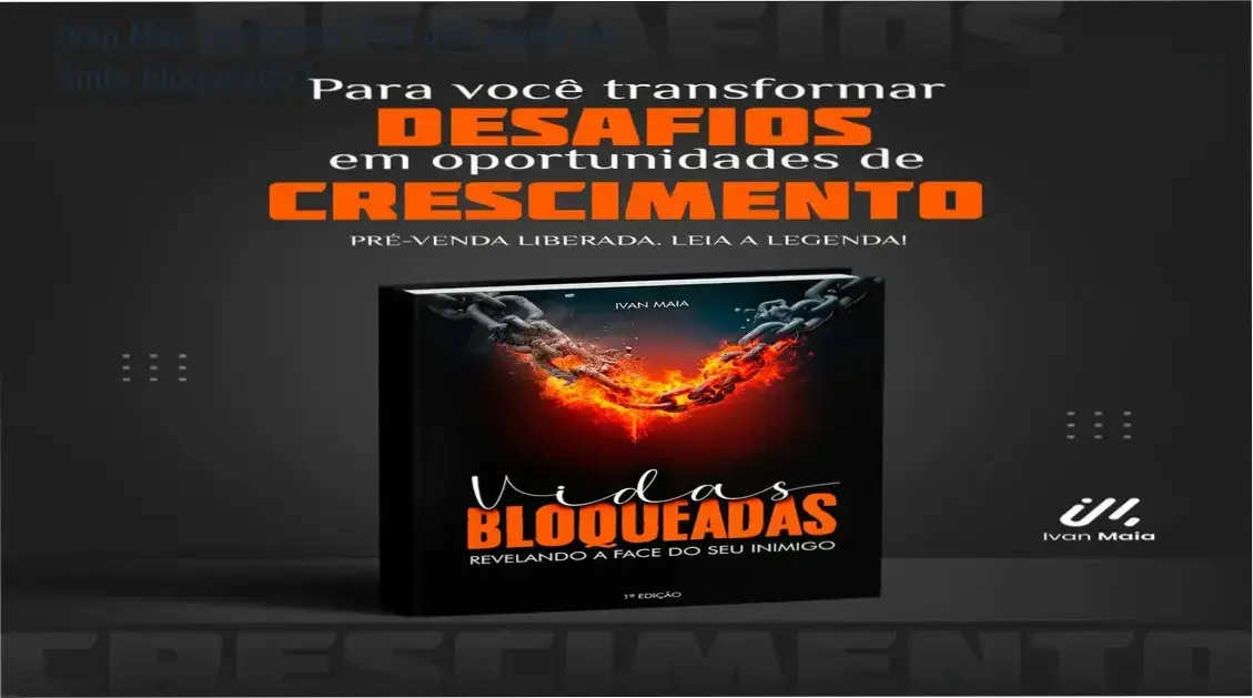 Capa do e‑book Vidas Bloqueadas de Ivan Maia mostrando o diagnóstico dos bloqueios emocionais