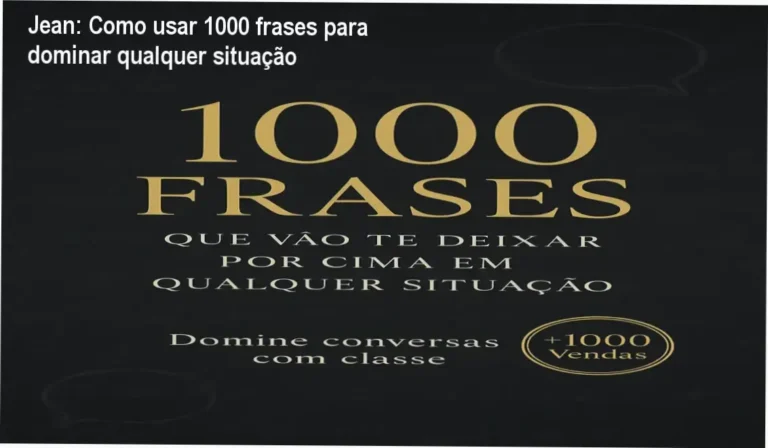 Capa do ebook 1000 Frases do Jean mostrando como dominar conversas