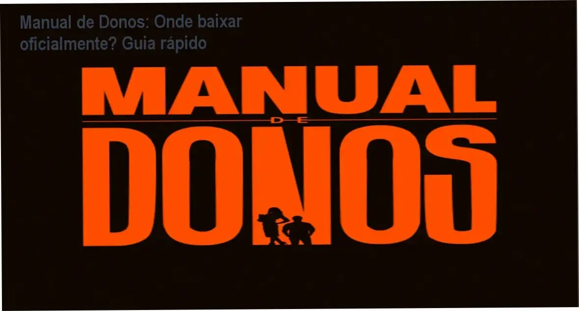 Captura de tela mostrando onde encontrar o download oficial do Manual de Donos