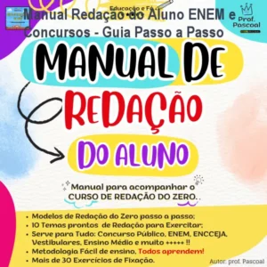 Manual Redação do Aluno ENEM e Concursos - Guia Passo a Passo