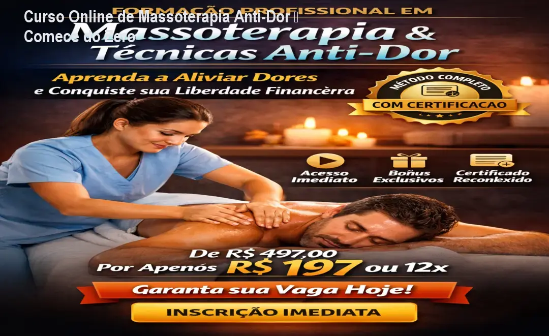 Curso Online de Massoterapia Anti-Dor – Comece do Zero 1 https://cursoss.com.br/cursos/massoterapia-e-tecnicas-anti-dor-prof-enf-wendel-jose-como-funciona/ Curso Online de Massoterapia Anti-Dor – Comece do Zero