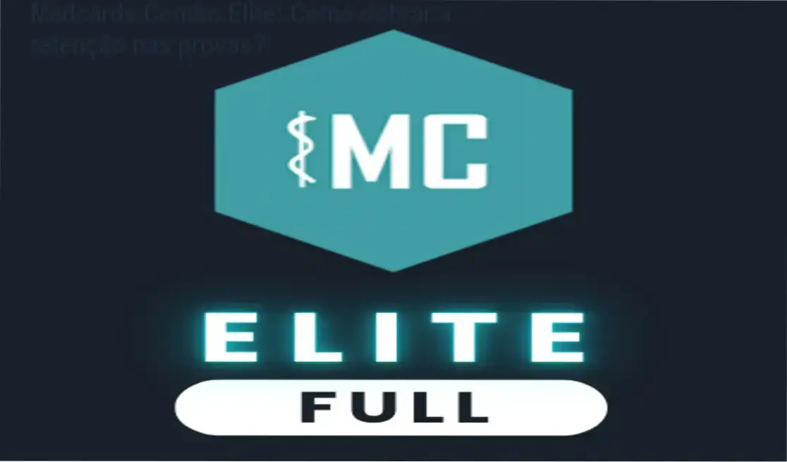 Tela do Medcards Combo Elite mostrando flashcards adaptativos e métricas de desempenho