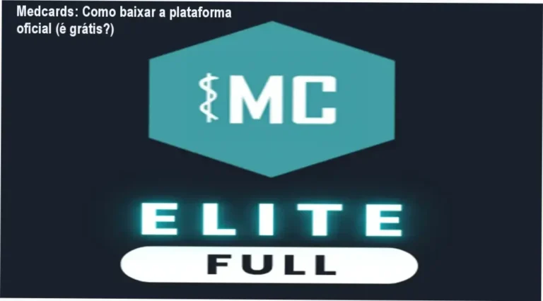 Tela do Medcards mostrando a opção de download oficial no site