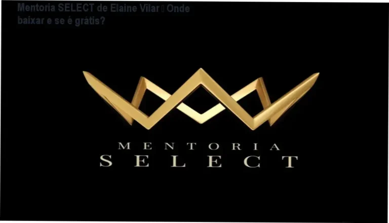 Tela ilustrando a Mentoria SELECT de Elaine Vilar e opções de download oficial