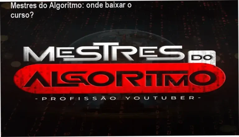 Capa do curso Mestres do Algoritmo mostrando Caio Ferreira e ícones de download seguro