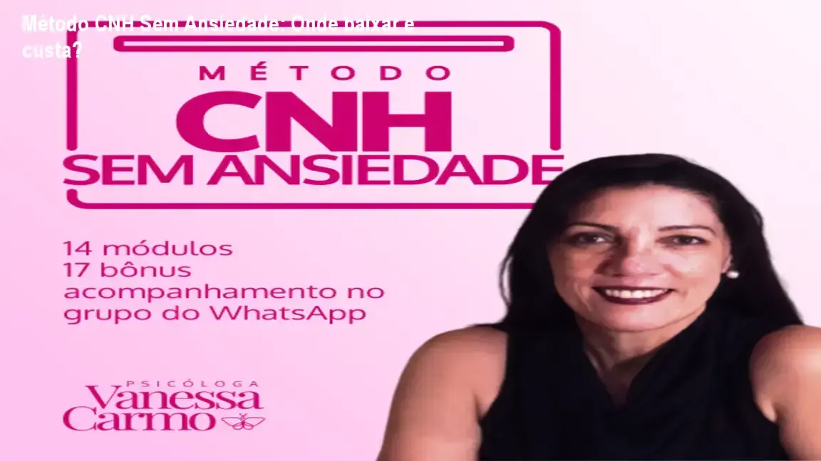 Tela do curso Método CNH Sem Ansiedade mostrando acesso online e dúvidas sobre download