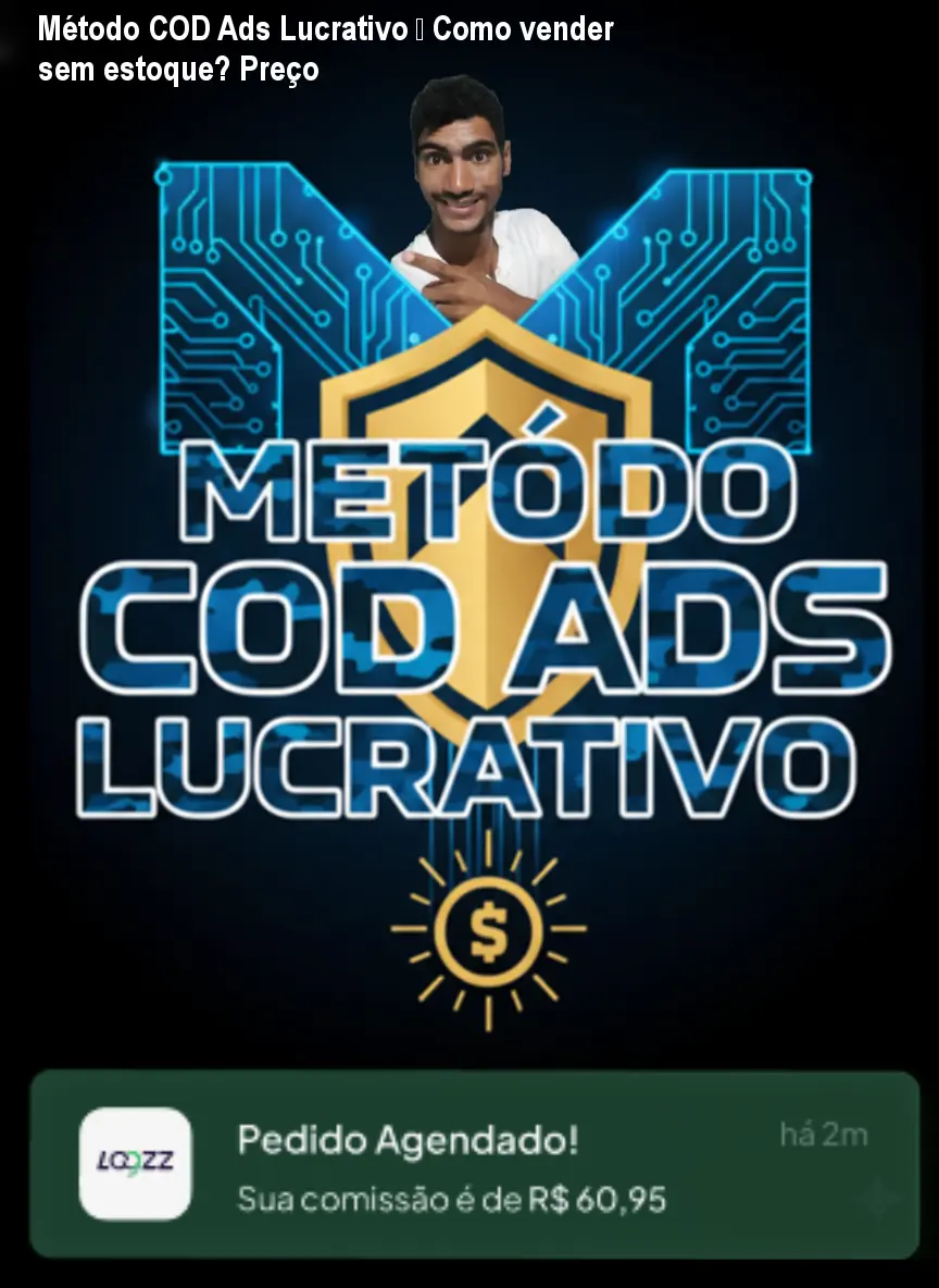 Método COD Ads Lucrativo – Como vender sem estoque? Preço 1 https://cursoss.com.br/cursos/metodo-cod-ads-lucrativo-como-vender-sem-estoque-preco/ Método COD Ads Lucrativo – Como vender sem estoque? Preço