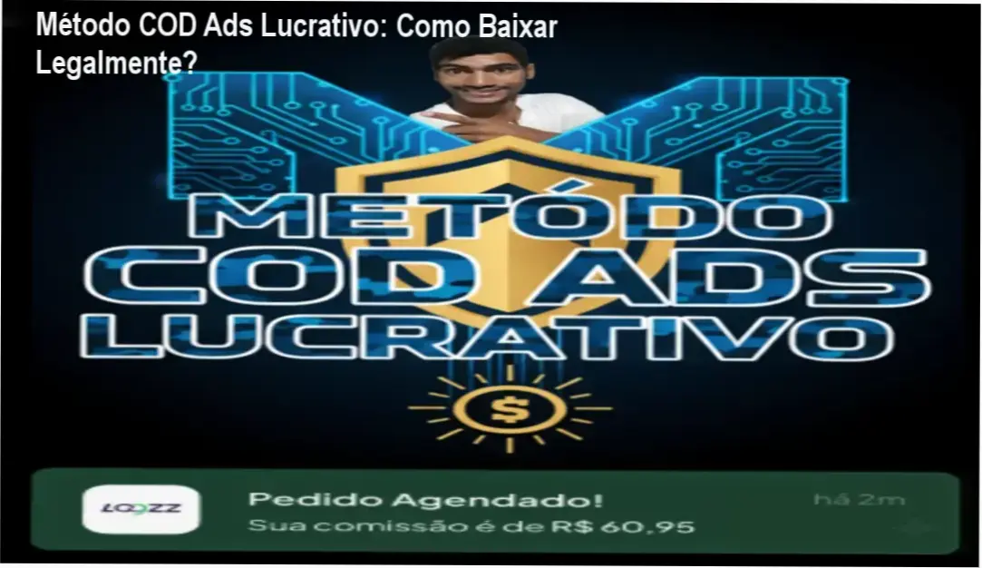 Imagem ilustrativa mostrando a tela de download oficial do Método COD Ads Lucrativo