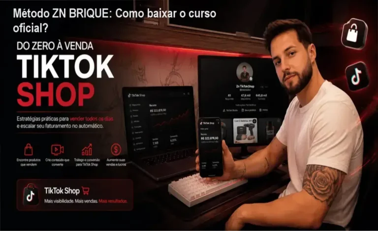 Captura de tela mostrando a página oficial de download do Método ZN BRIQUE