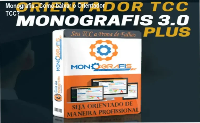 Tela da plataforma Monografis - Orientador TCC exibindo opção de download oficial