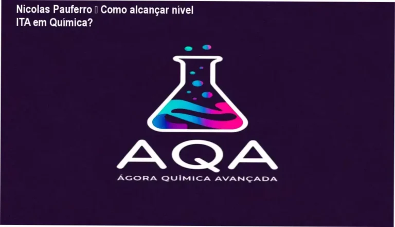 Nicolas Pauferro apresentando o curso Ágora Química Avançada para exames de elite