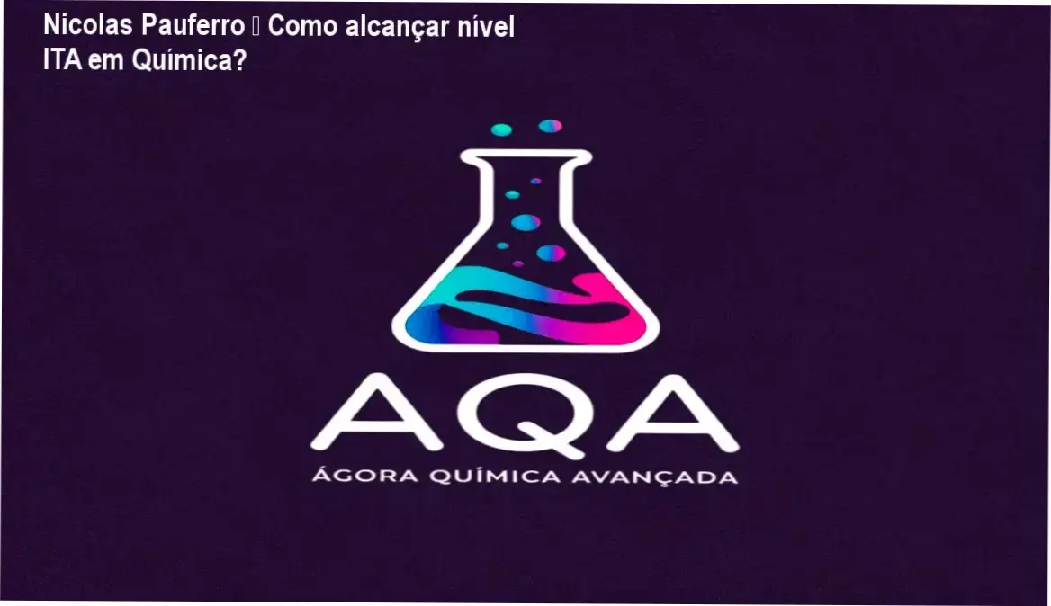 Nicolas Pauferro apresentando o curso Ágora Química Avançada para exames de elite